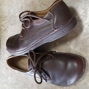 Birkenstock Brown Leather Oxford Memphis Shoes Size L9 M7